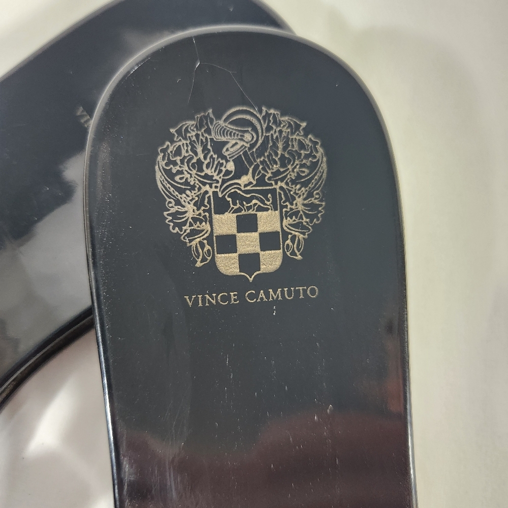Vince Camuto Black Gold Studded Women's Slide Sandals Size 9 - Picture 6 of 6